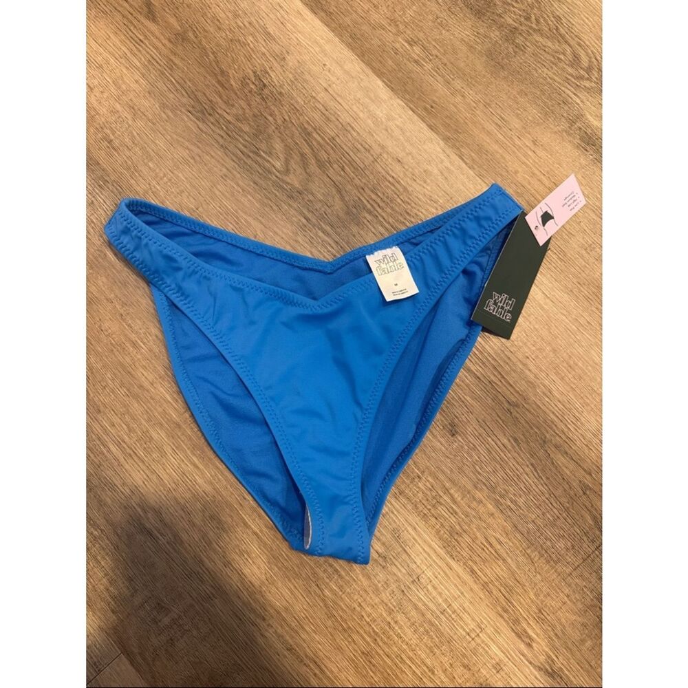 Bright Blue Low-Rise Bikini Bottoms Wild Fable